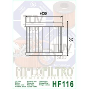 Hiflo HF116 Oliefilter
