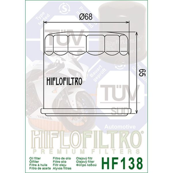 Hiflo HF138 Oliefilter