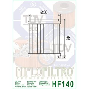 Hiflo HF140 Oliefilter