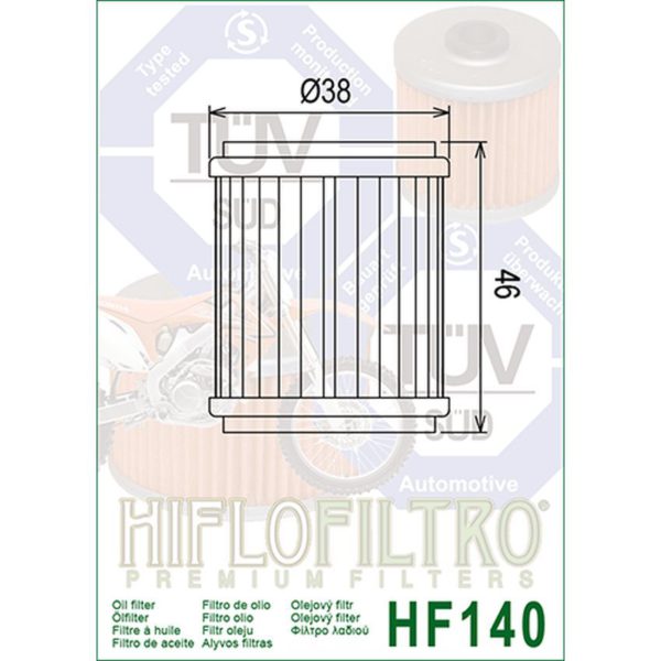 Hiflo HF140 Oliefilter